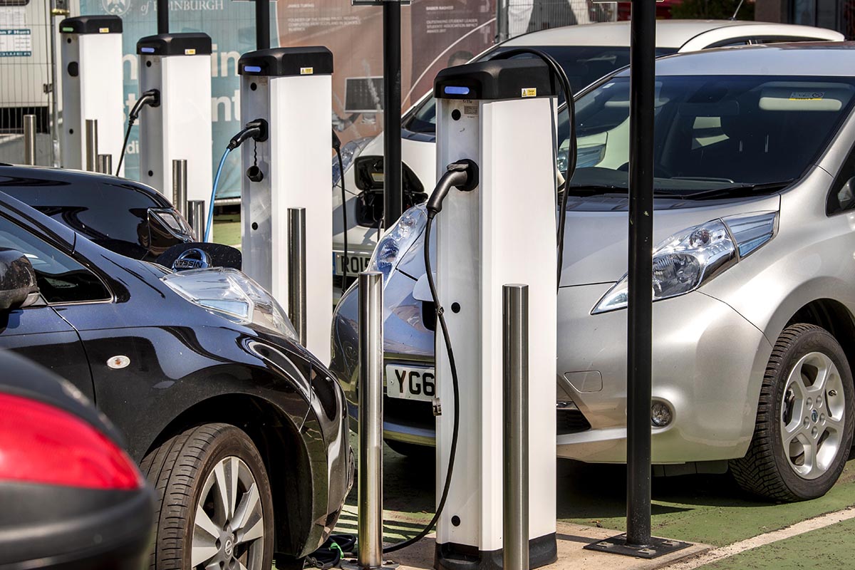 Electric car charging point