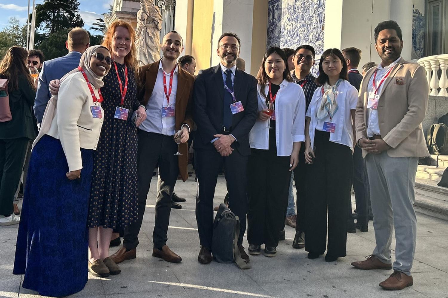 University of Edinburgh staff and students standing outside the IETA Climate Summit
