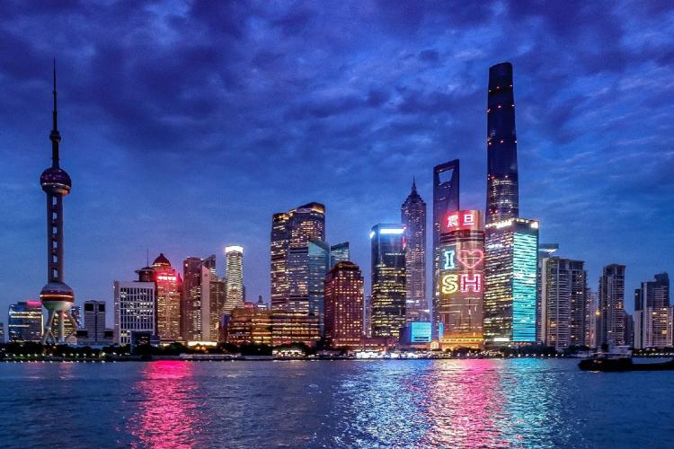 Shanghai waterfront at night